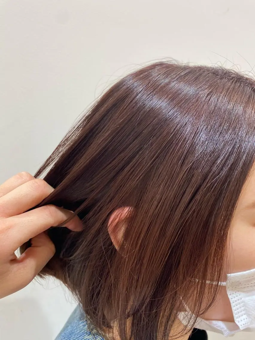 カラー コテ巻き風パーマ🫧 麻尋のヘアスタイル