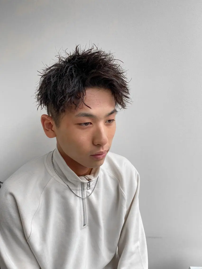ショート カラー パーマ ヘアアレンジ メンズ カット パーマ 【メンズ専門美容師】 NUMBER.12のヘアスタイル