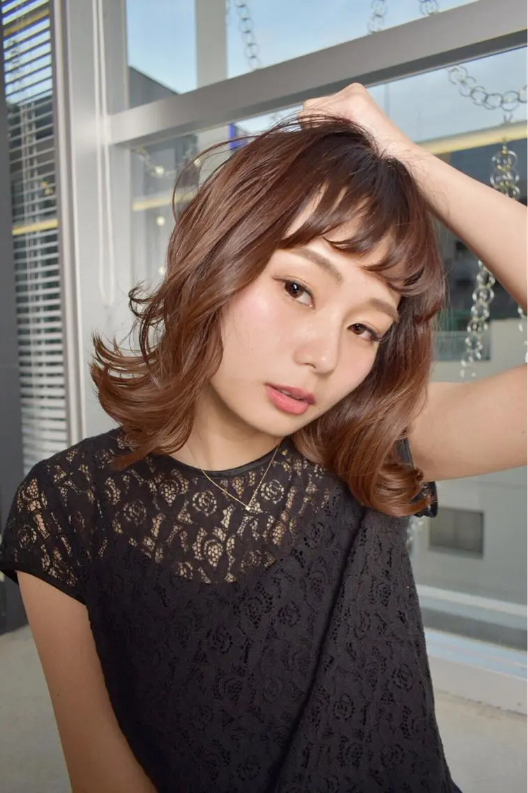 ミディアム カラー ボブ/ショート得意 安西駿一　【銀座】のヘアスタイル
