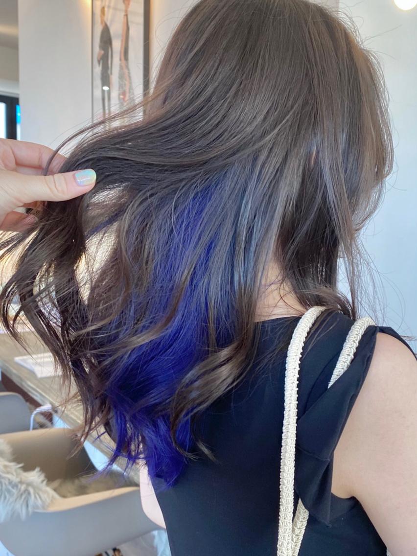 ロング カラー カット ヘアカラー トリートメント 南 優衣のヘアスタイル