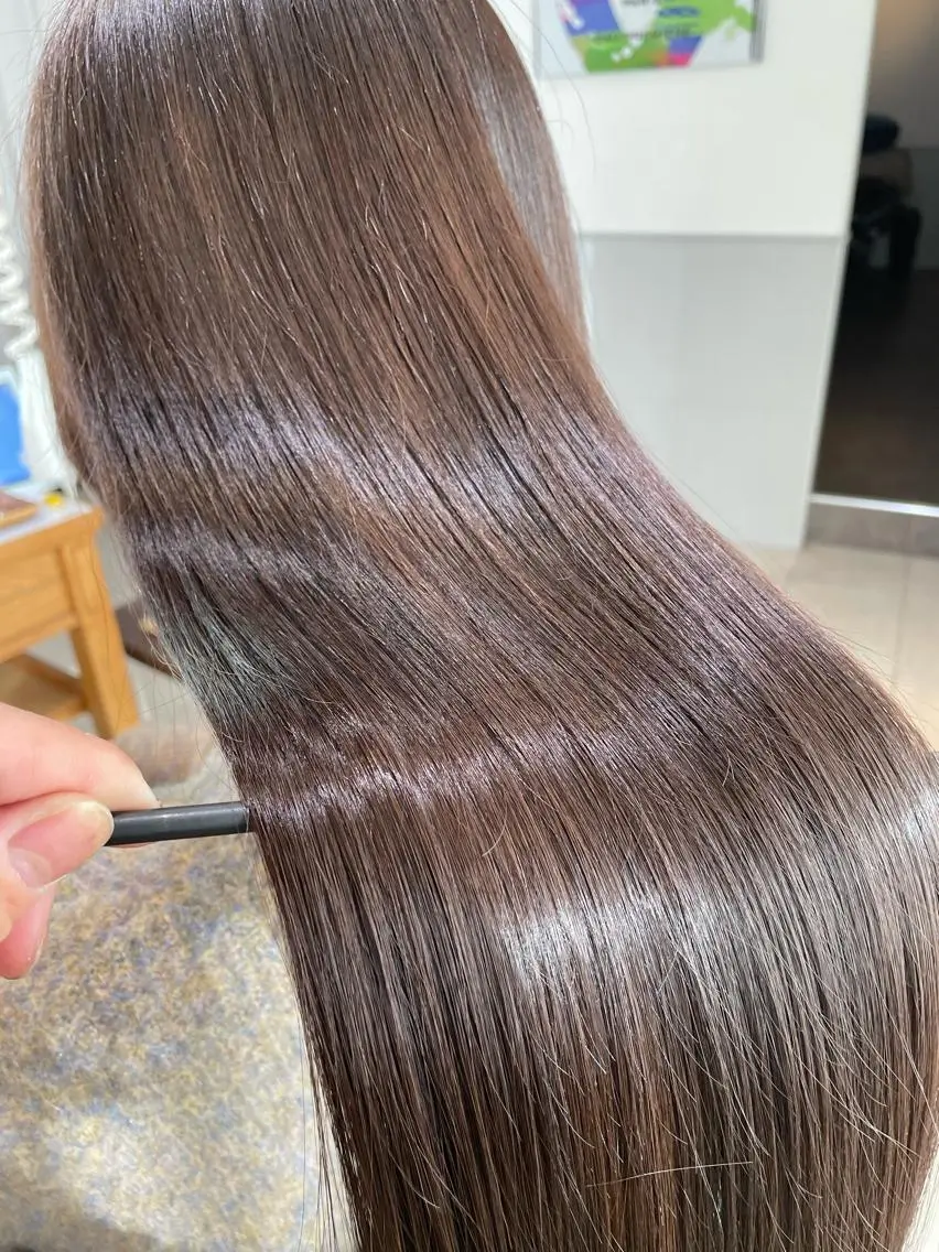 セミロング カラー パーマ アクアカラー ブリーチ ケアカラー 髪質改善 韓国風ヘア カット ヘアカラー トリートメント ヘッドスパ 過去一の柔髪ヘア 🌿einshairのヘアスタイル