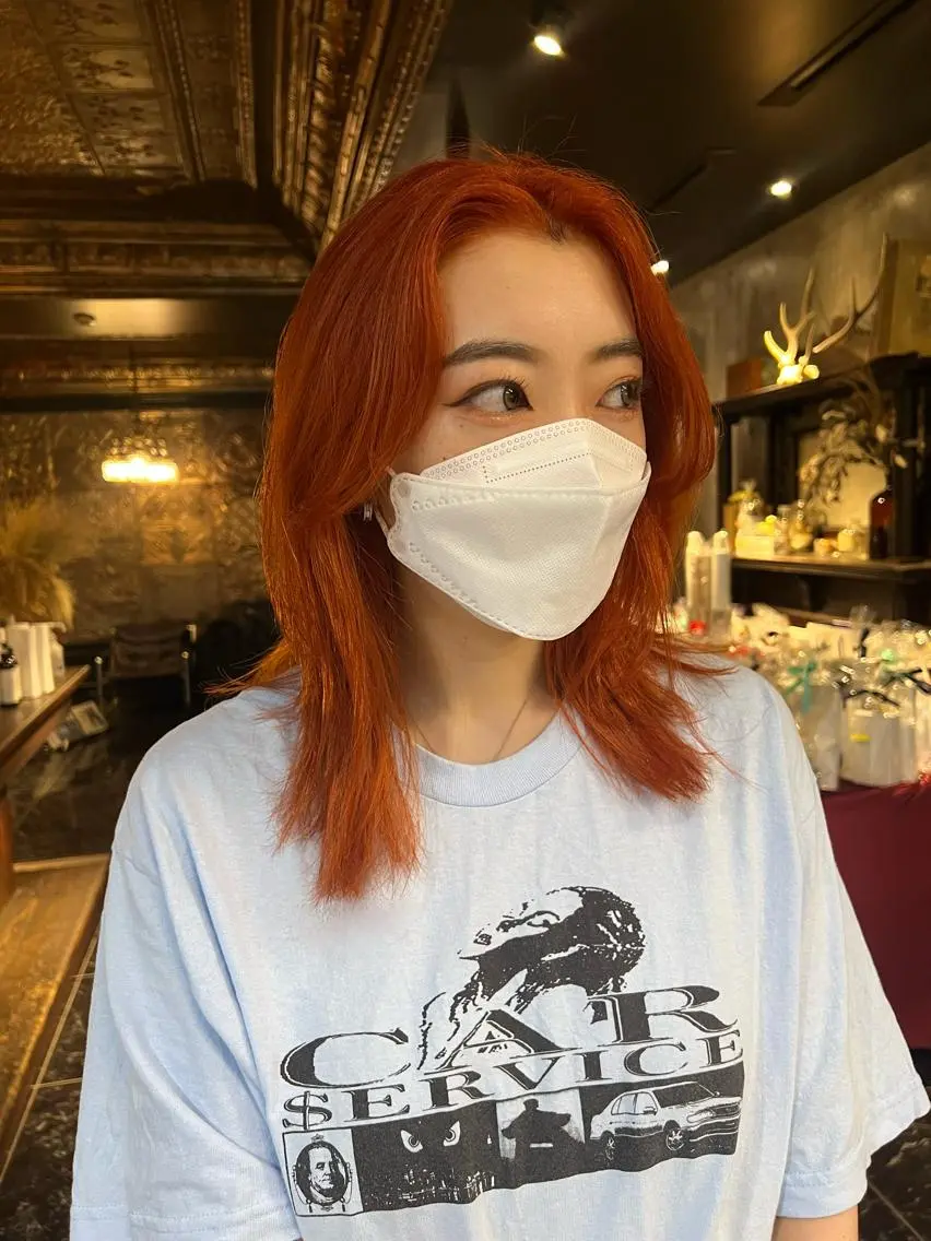 ミディアム カラー カット ヘアカラー 圧倒的デザイン力 店長🎨RENAのヘアスタイル