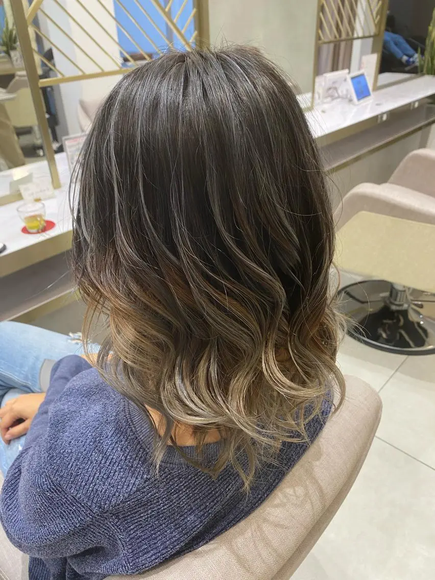 ミディアム カラー ヘアカラー 渡辺　亮/髪質改善 レイヤーカットのヘアスタイル