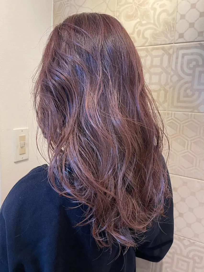 ミディアム カラー ピンクカラー Tamagawa Sakiのヘアスタイル