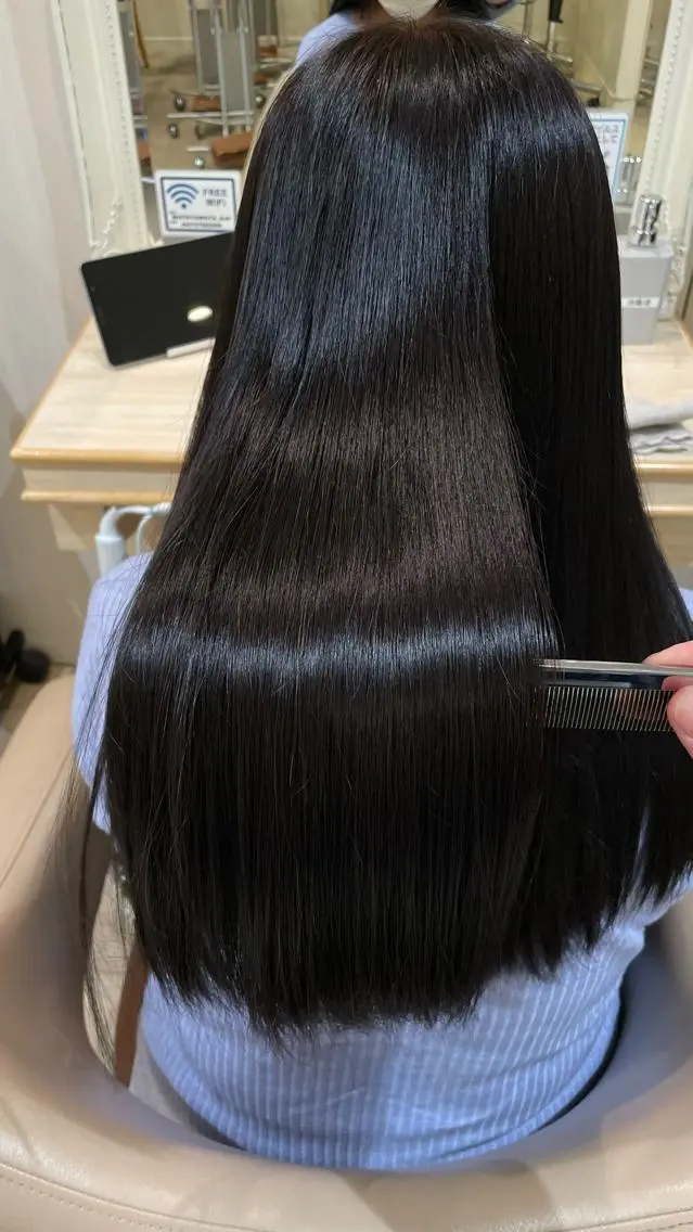 ロング 縮毛矯正 トリートメント Ash 本八幡のヘアスタイル