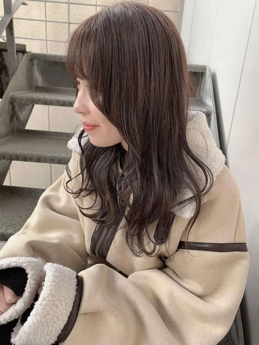 セミロング カラー カット ヘアカラー トリートメント 髪質改善will hairdesignのヘアスタイル