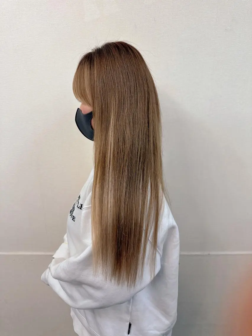 ロング エクステ ロング カット ヘアカラー エクステ IN∞hair/ インヘアー/下伊福店のヘアスタイル