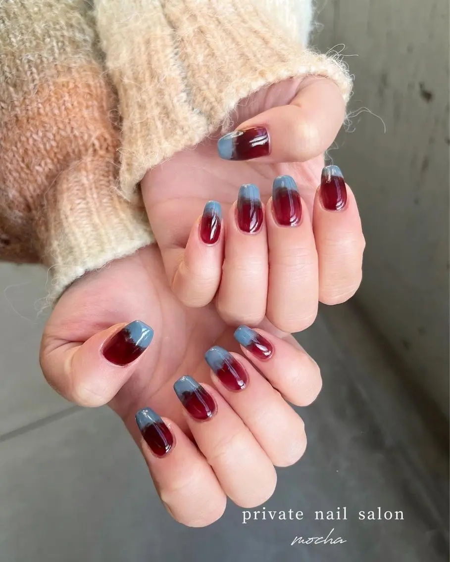 ネイル アートネイル カジュアル チークネイル フレンチネイル ジェルネイル ハンドネイル mocha nailのネイルデザイン