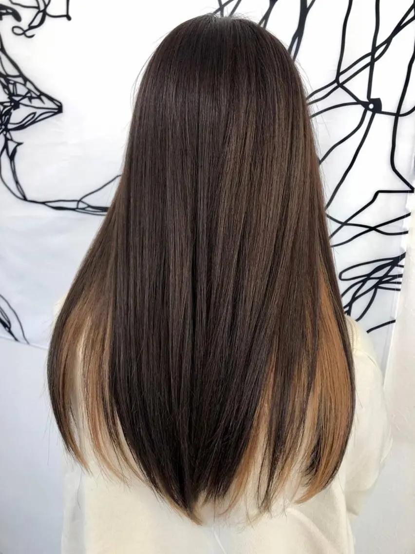 ロング ヘアカラー 田中 翔隆のヘアスタイル