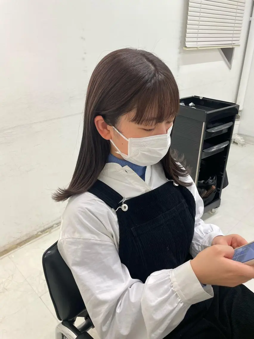 セミロング カラー キッズ ワイドバング オトナヘア🌸 harukaのヘアスタイル