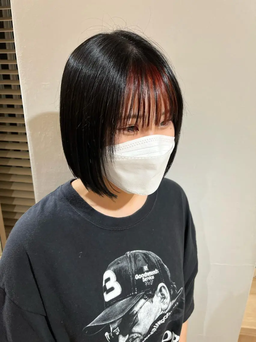 ショート カラー ミストバング  フェイスフレーミング 髪質改善✨/中屋敷 はじめのヘアスタイル