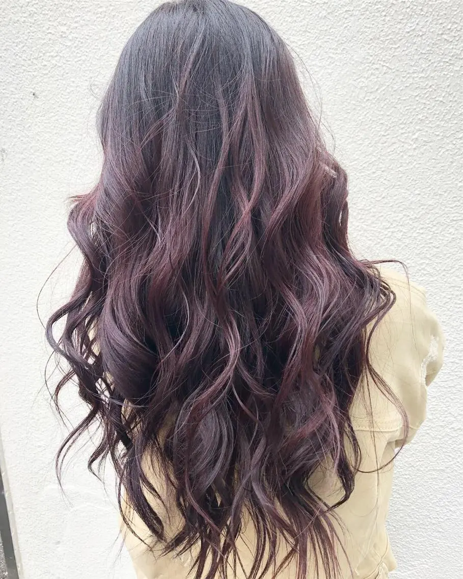 ロング カラー ラベンダーカラー レイヤーカット BLend 渋谷のヘアスタイル
