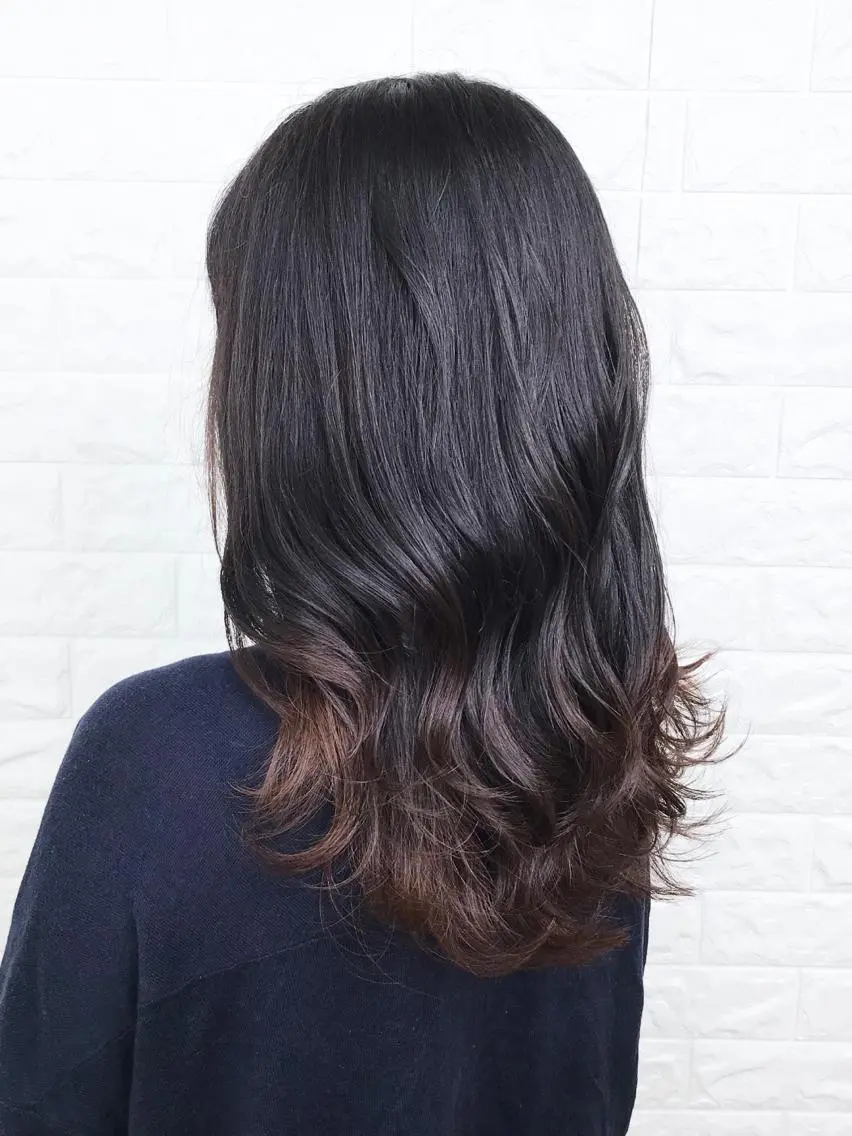 セミロング カラー 髪質改善縮毛矯正 美容師✂️山崎竜二のヘアスタイル