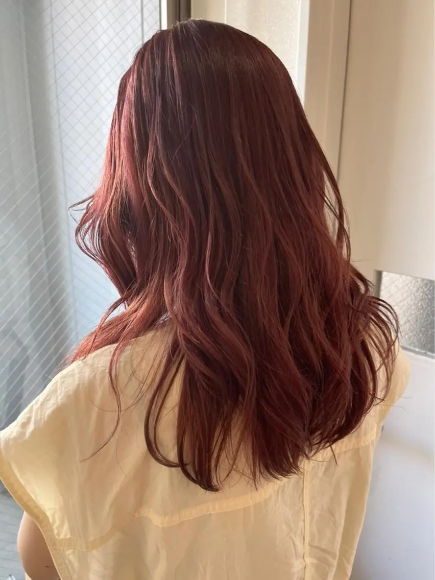 セミロング カラー パーマ ヘアアレンジ キッズ ネイル マツエク・マツパ ベージュカラー ピンクカラー ピンクベージュ カラーマツエク ピンク レイヤー縮毛矯正 ささきすずね💗のヘアスタイル