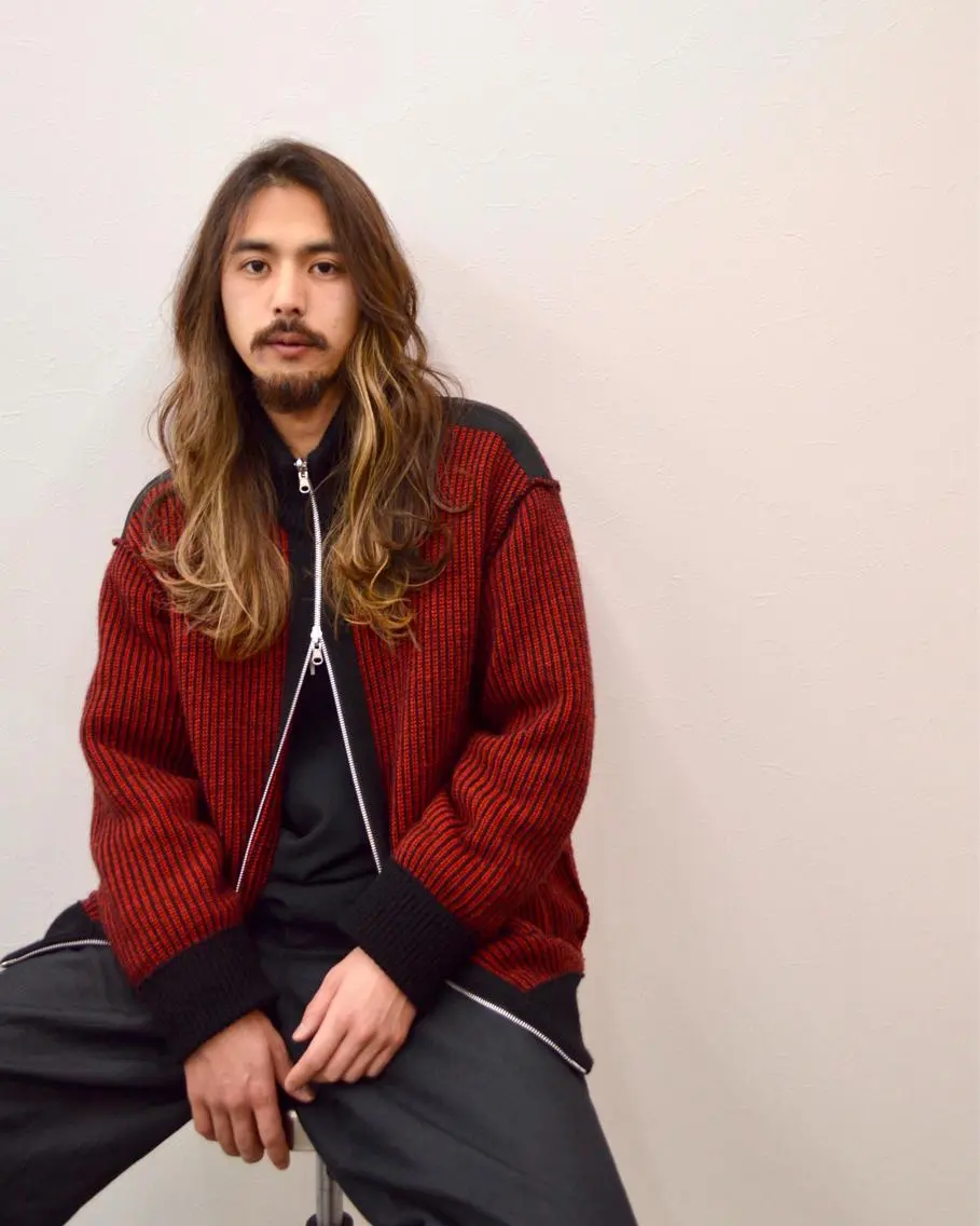 ロング カラー メンズ ショートボブ メンズブリーチ メンズハイライト メンズハイトーン メンズインナーカラー カット ヘアカラー KEPKA ヤマグチ 天神 今泉のヘアスタイル