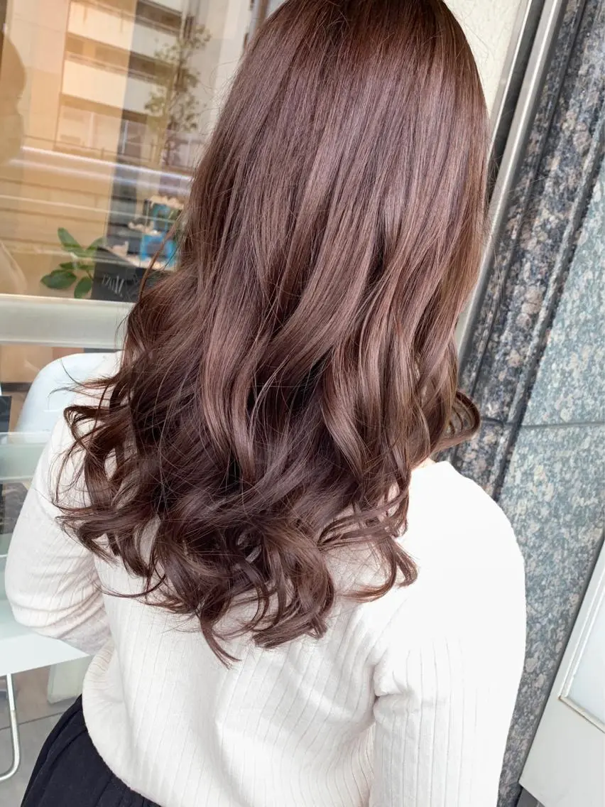 ロング レイヤー/艶髪カラー 森本くるみのヘアスタイル