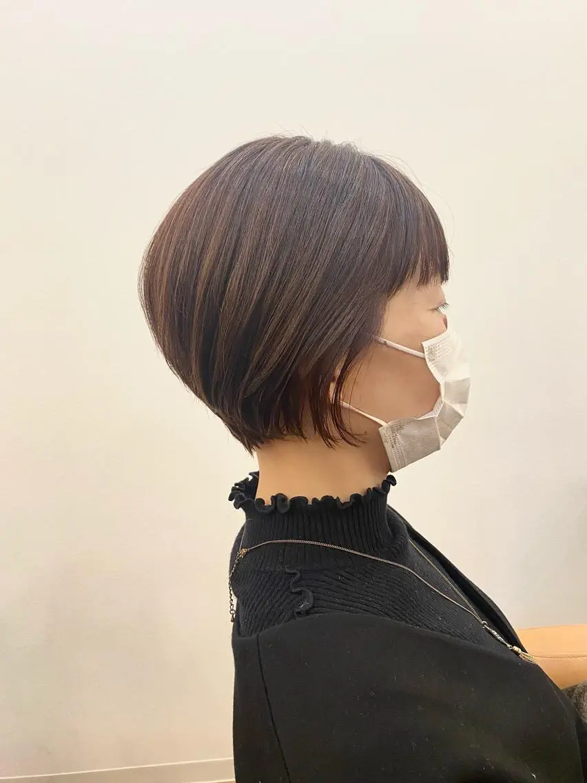 ショート カラー ショートボブ ボブ ショートヘア 林 瑠夏のヘアスタイル