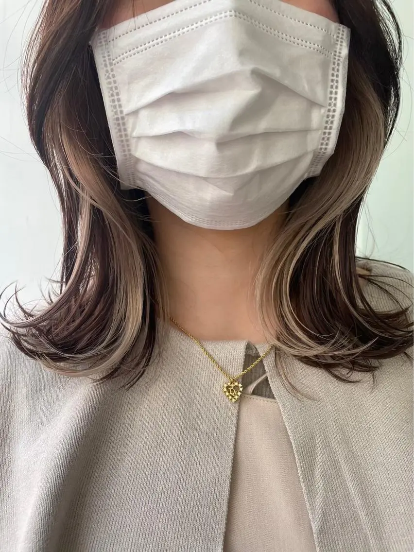 セミロング カラー niconail 🧣ayu 📍烏山のネイルデザイン