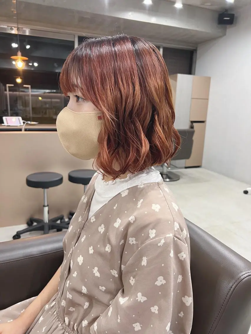 パーマ カット パーマ トリートメント ボブパーマコテ巻き風 パーマNo1深江秀平のヘアスタイル