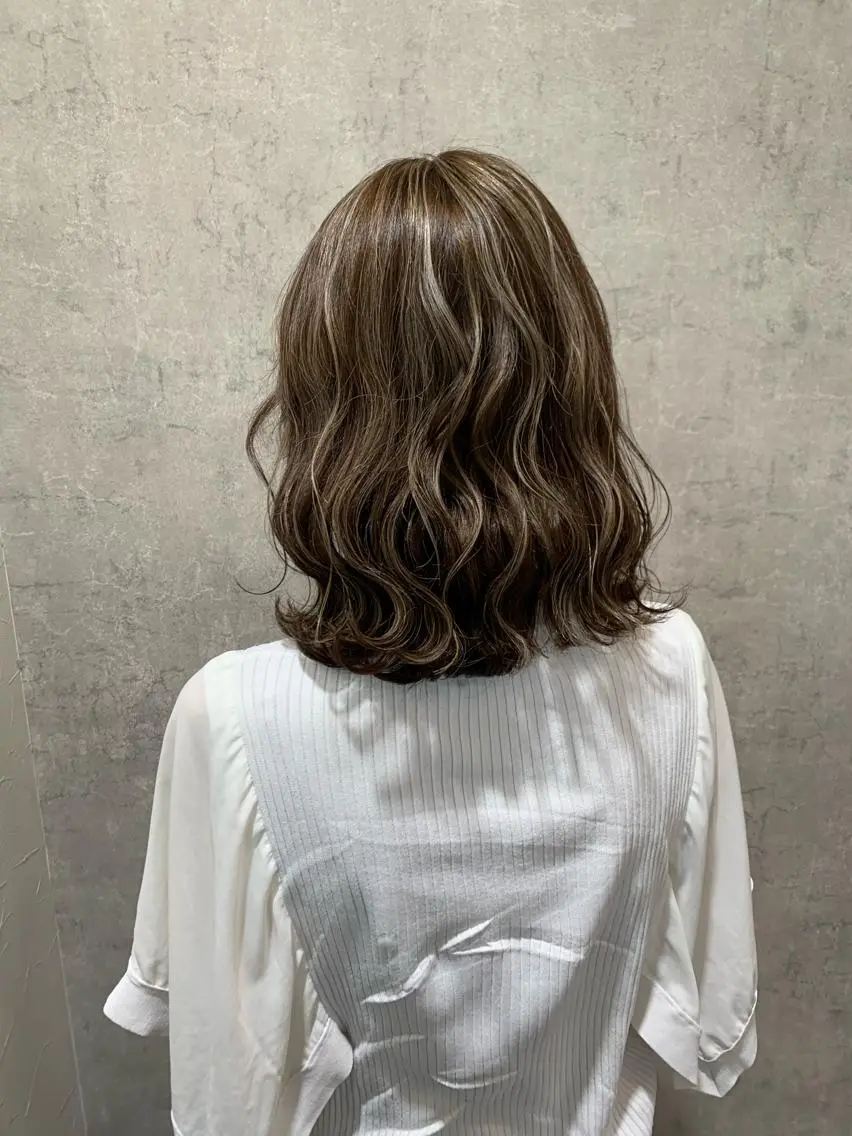 セミロング カラー ハイライトカラー ハイライト お悩み、似合わせ提案 将真のヘアスタイル