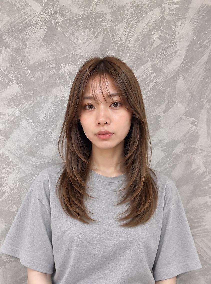 ロング カラー 切りっぱなしボブ ブリーチ ケアブリーチ デザインカラー ダブルカラー トップスタイリスト ✨KIRIKA中野✨のヘアスタイル