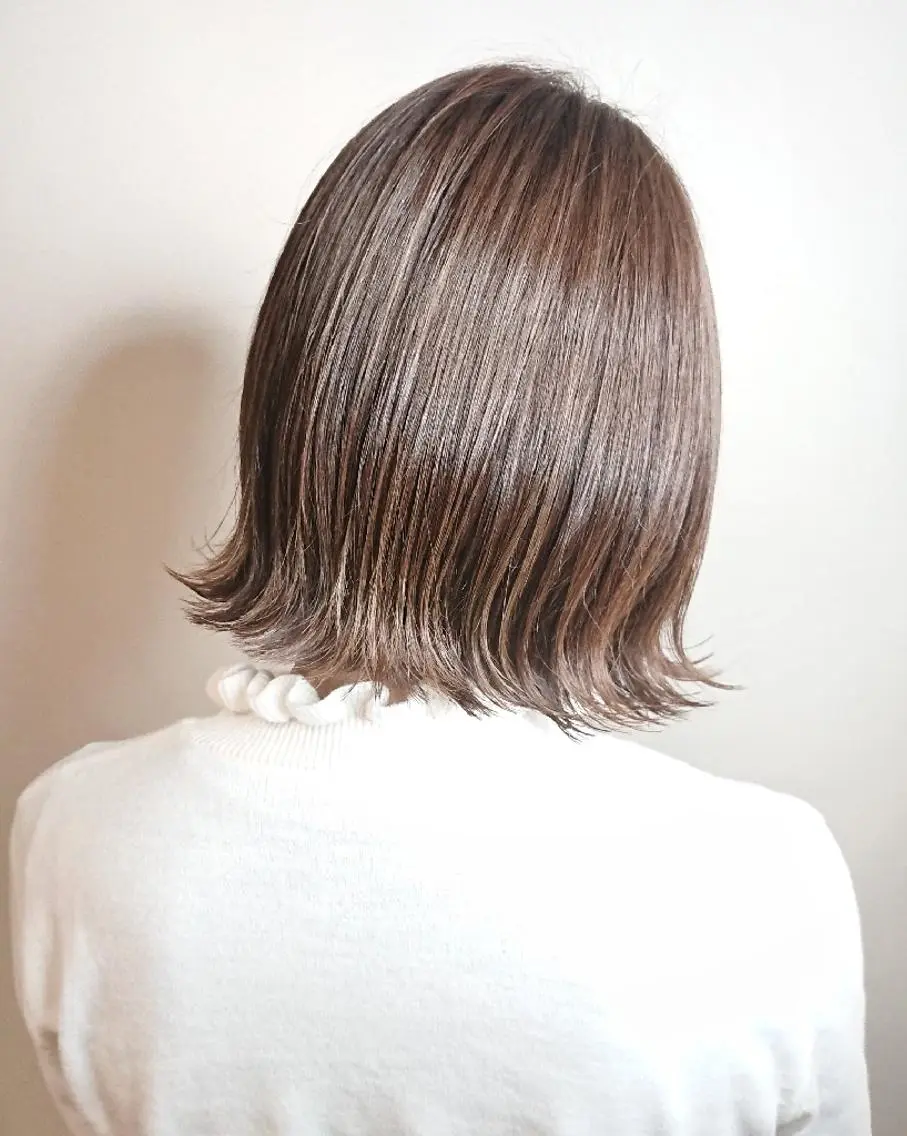 ショート 切りっぱなしボブ ボブ カット ✨ブリーチなし透明感 カラー✨ゆりかのヘアスタイル