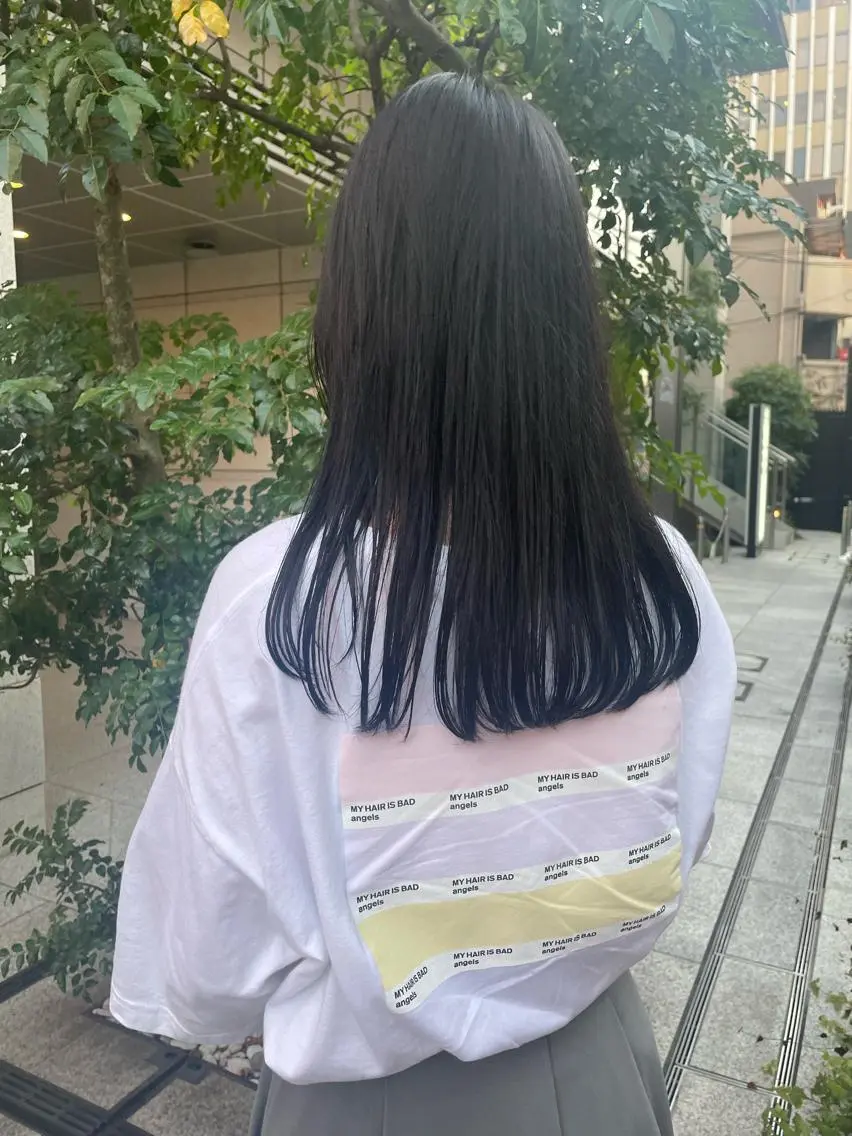 ロング カラー mei｜顔まわり ×透明感カラーのヘアスタイル