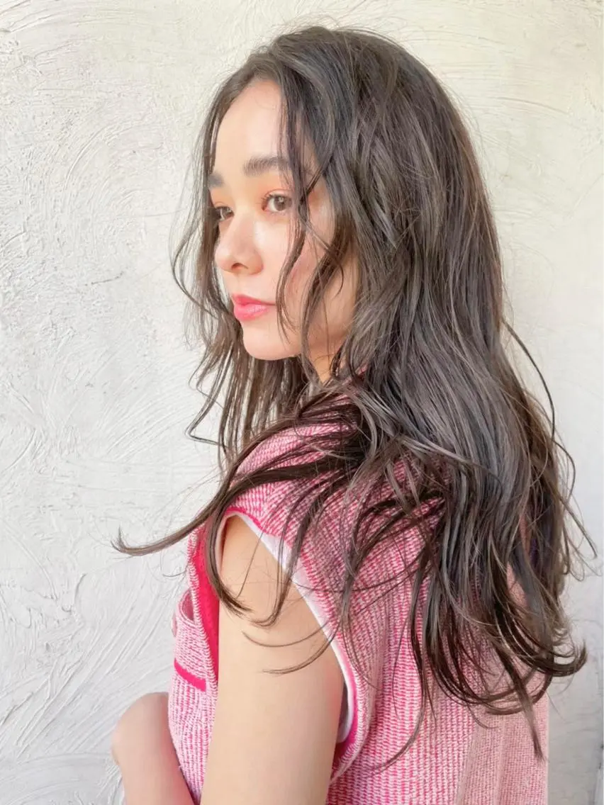 ロング カラー ヘアアレンジ グレージュ ヘアカラー トリートメント 山崎 澪 レイヤーカット/大宮のヘアスタイル