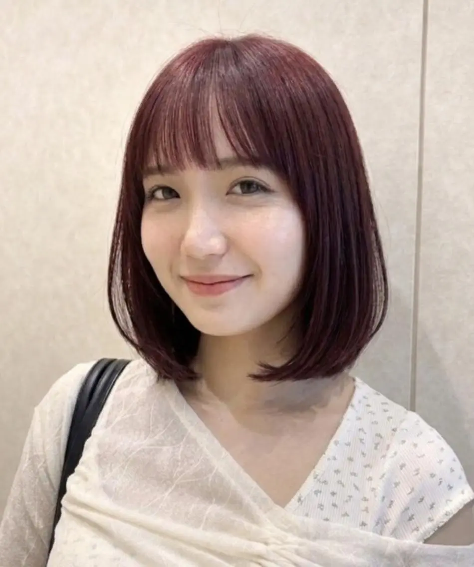 ミディアム カラー カット トリートメント ボブレイヤー/ 西宮北口/みなみのヘアスタイル