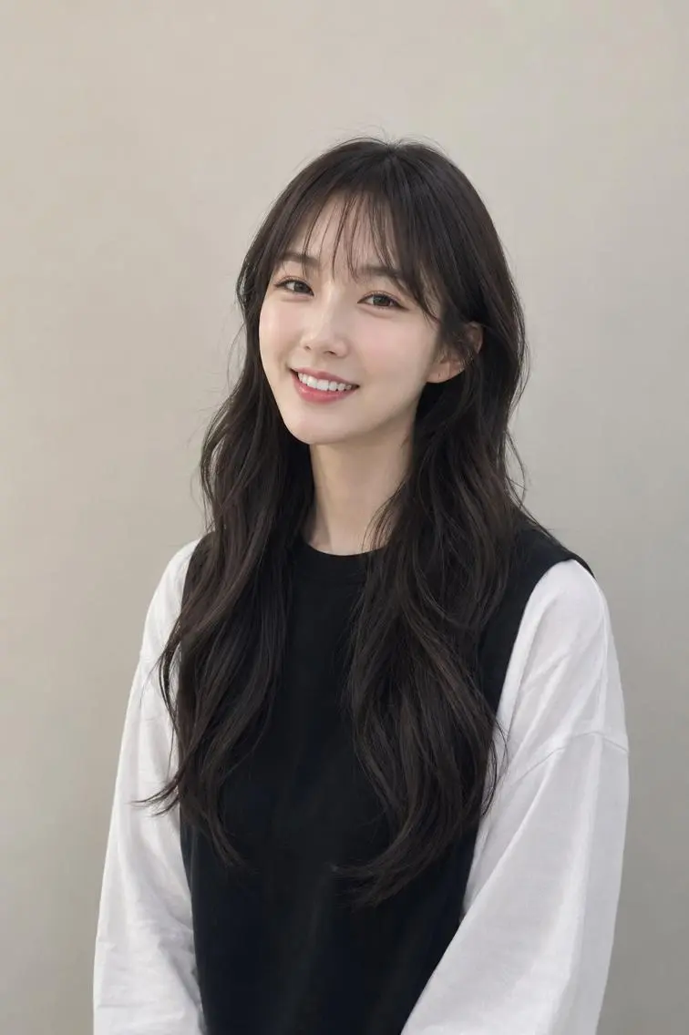 ロング 韓国特化エクステ🟨 エクステのヘアスタイル