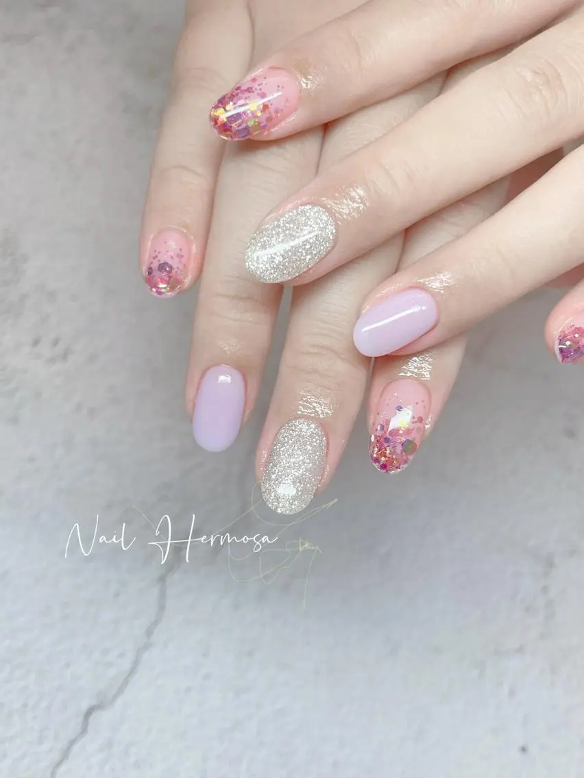 ネイル 桜ネイル 長さ出し フラッシュネイル フラワーネイル フットネイル ハンドネイル ネイル エルモサのネイルデザイン