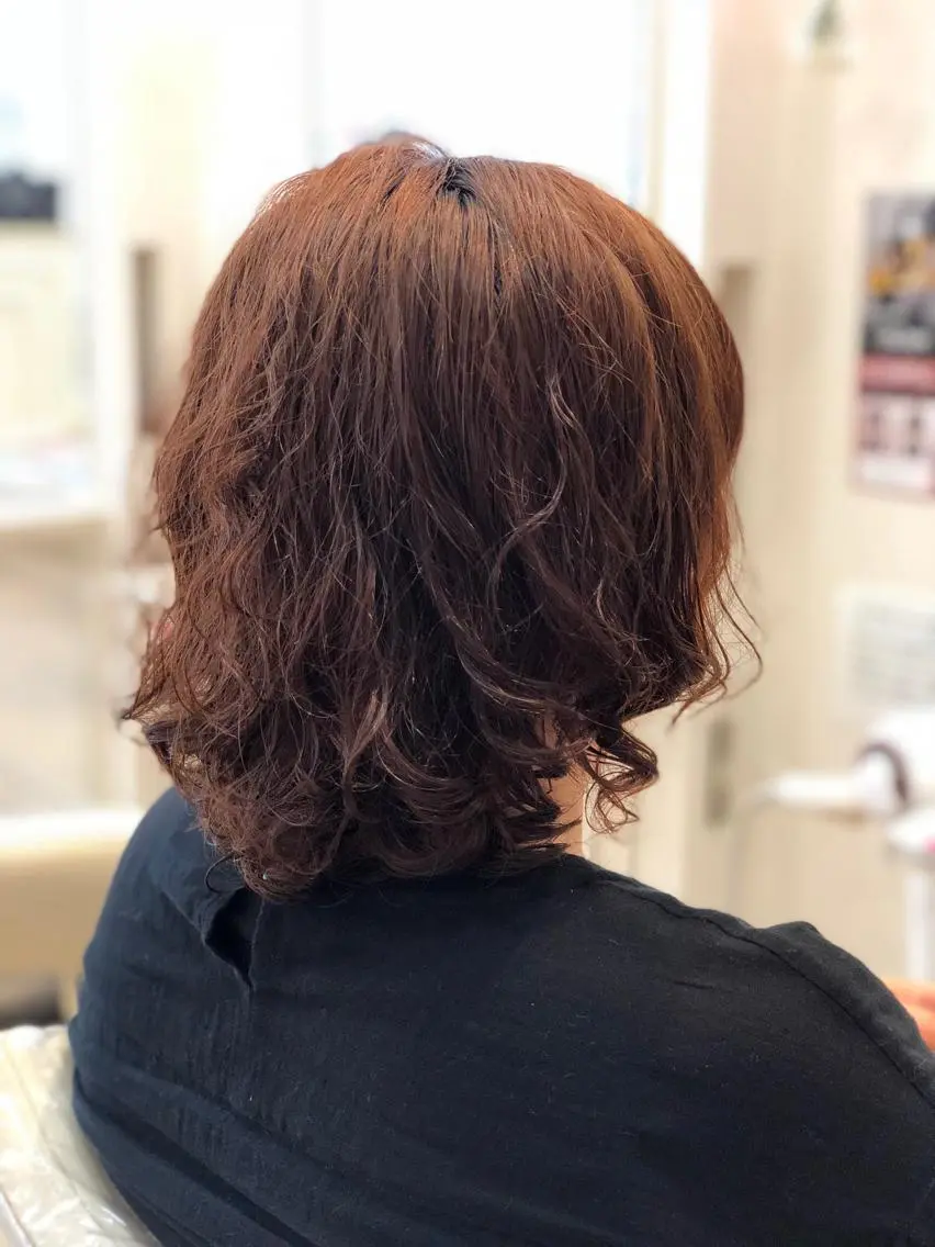 ミディアム パーマ ダメージレス 桧山店長のヘアスタイル