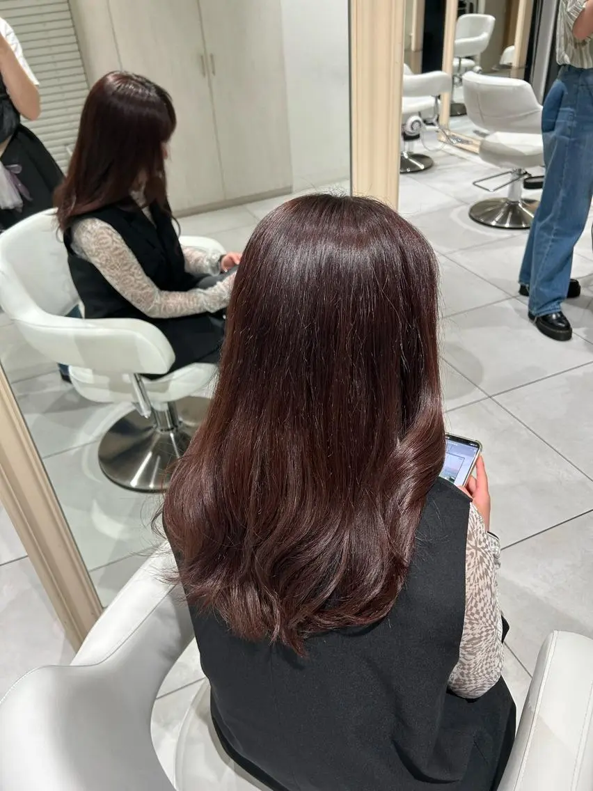 ロング カラー ヘアカラー 結 菜のヘアスタイル
