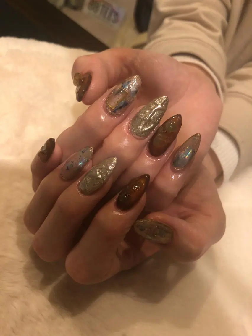 ネイル アートネイル ニュアンスネイル ハンドネイル YAS 青柳 安代のネイルデザイン
