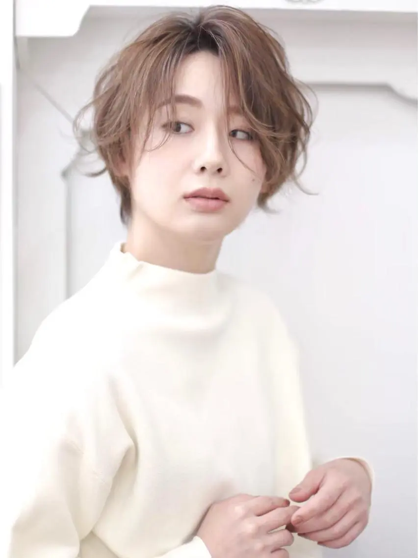 ショート 艶カラー/フェイス レイヤー/たむのヘアスタイル