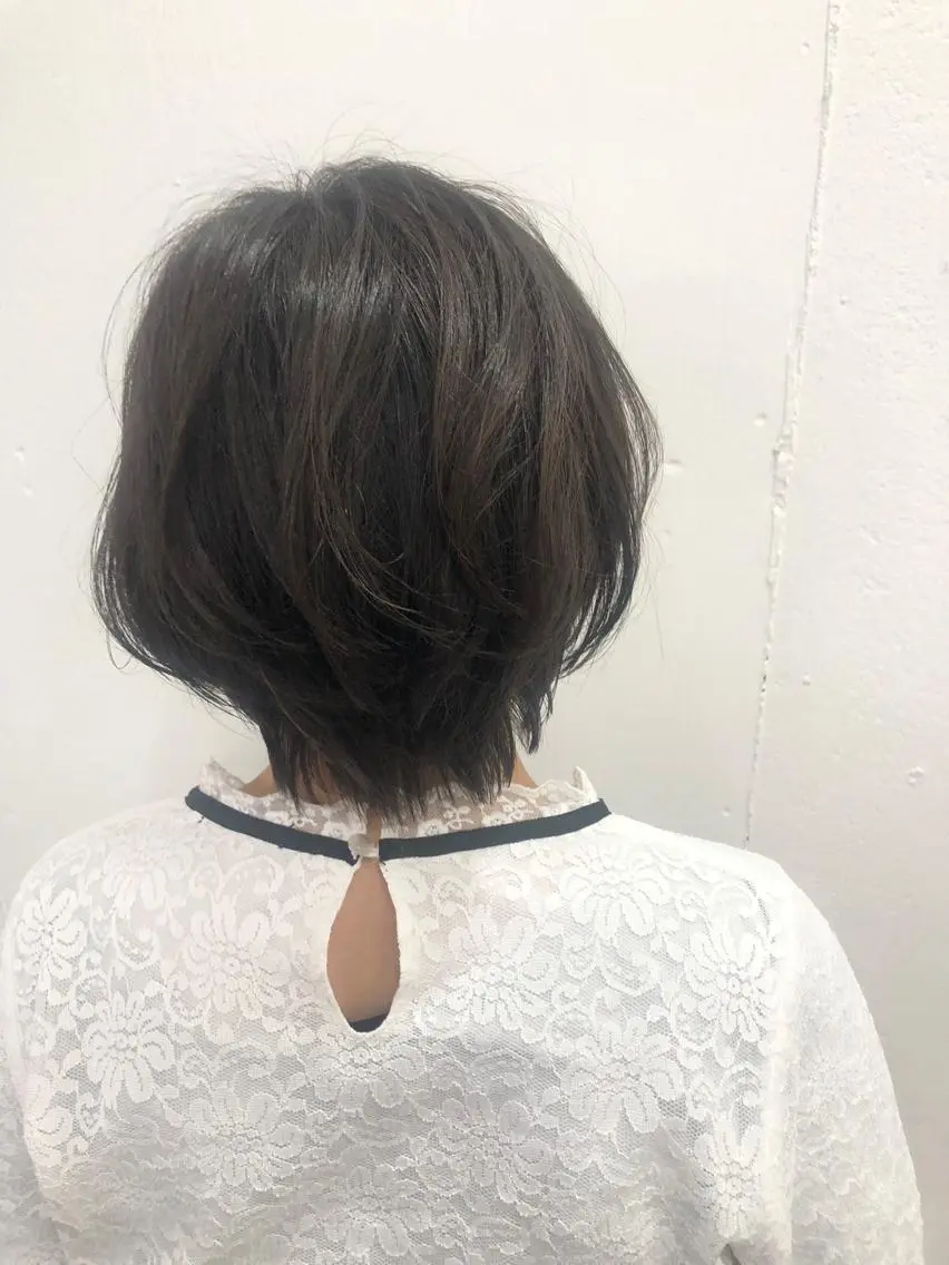ショート カラー パーマ ヘアアレンジ メンズ キッズ ネイル マツエク・マツパ アイブロウ メンズパーマ ブラウンカラー ケアカラー 透明感カラー ピンクカラー 久木原 ゆりのヘアスタイル