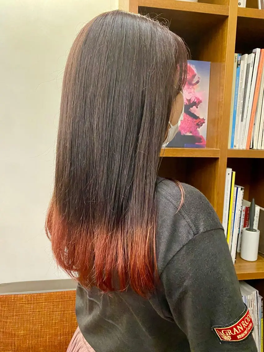 セミロング カラー 似合わせレイヤー/ ケアパーマ/高倉のヘアスタイル
