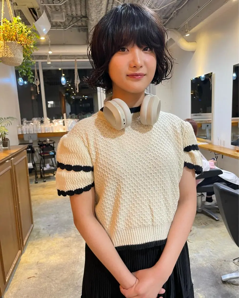 ショート カラー パーマ カット パーマ トリートメント レイヤー/似合わせ TAKUYAのヘアスタイル