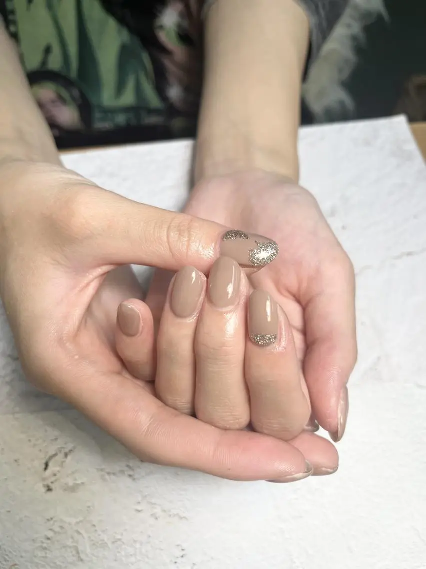 ネイル ニュアンスネイル ワンカラーネイル ハンドネイル 優奈ティン atelier-01のネイルデザイン