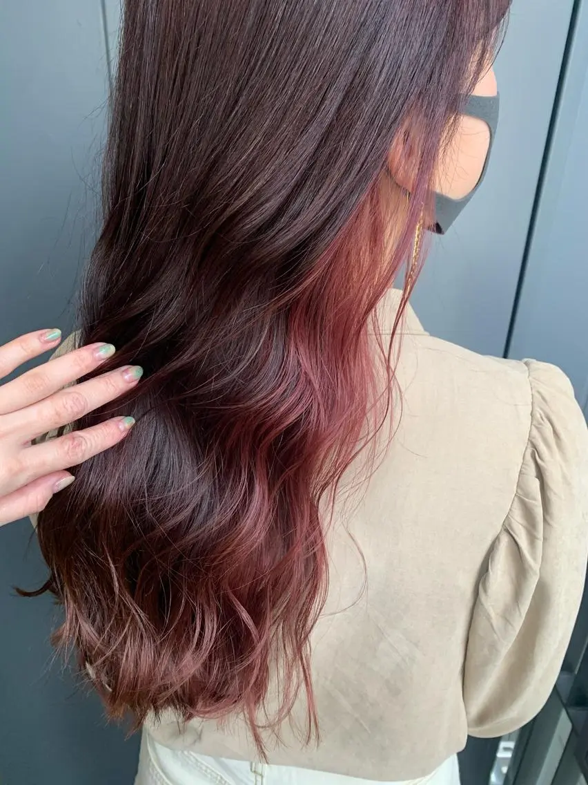 ロング カラー ヘアアレンジ サナ🌱 切りっぱなしボブのヘアスタイル