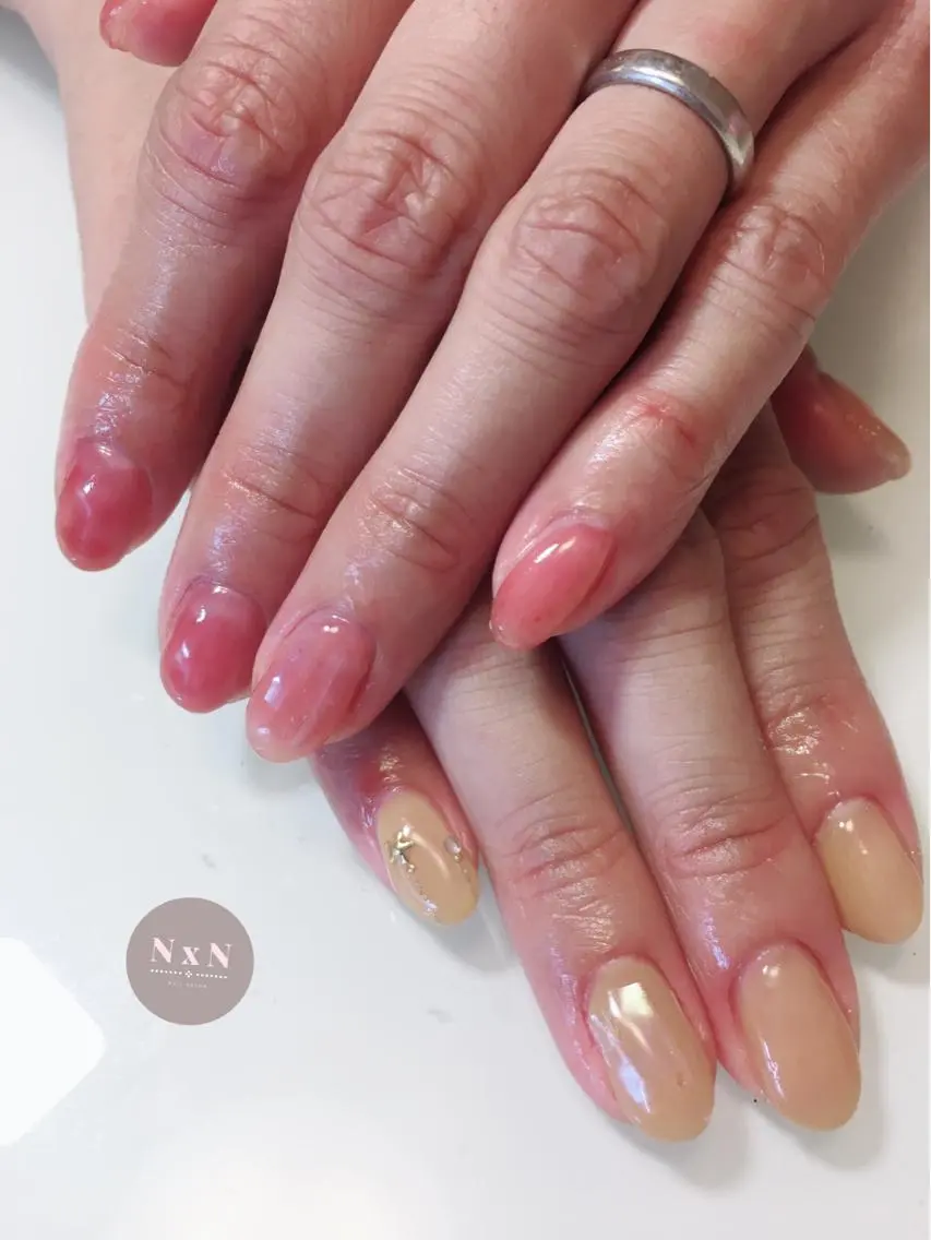 ネイル ジェルネイル ぷっくりネイル nail salon N×Nのネイルデザイン