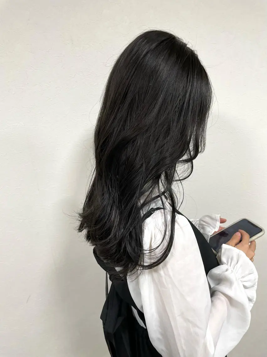 セミロング 韓国風ヘア 艶髪カラー& トリートメント　松村のヘアスタイル