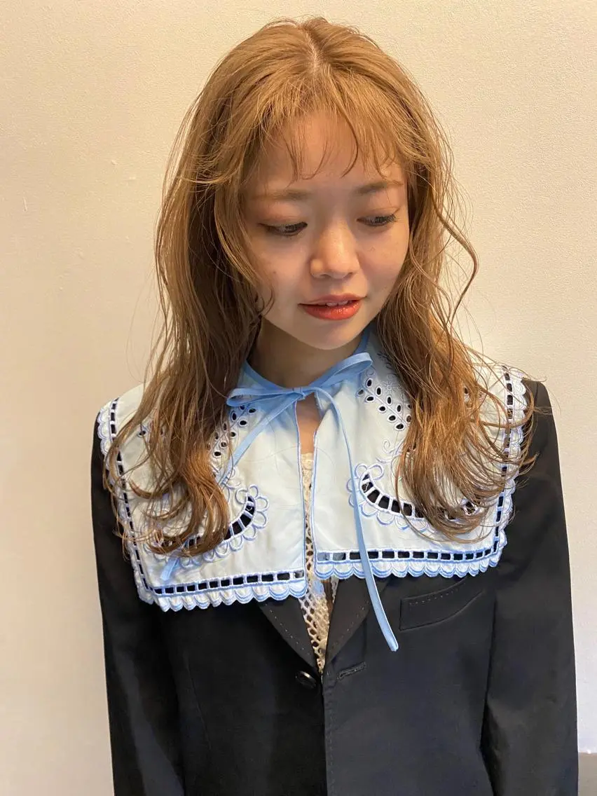 セミロング カラー パーマ ヘアアレンジ メンズ キッズ ネイル マツエク・マツパ アイブロウ ベージュカラー 広島/ボブ/レイヤー 🌿‬wakabaのヘアスタイル