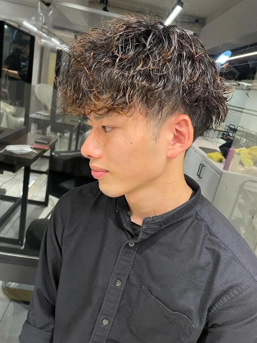 パーマ メンズ カット パーマ 大阪メンズ 美容師井上智博のヘアスタイル