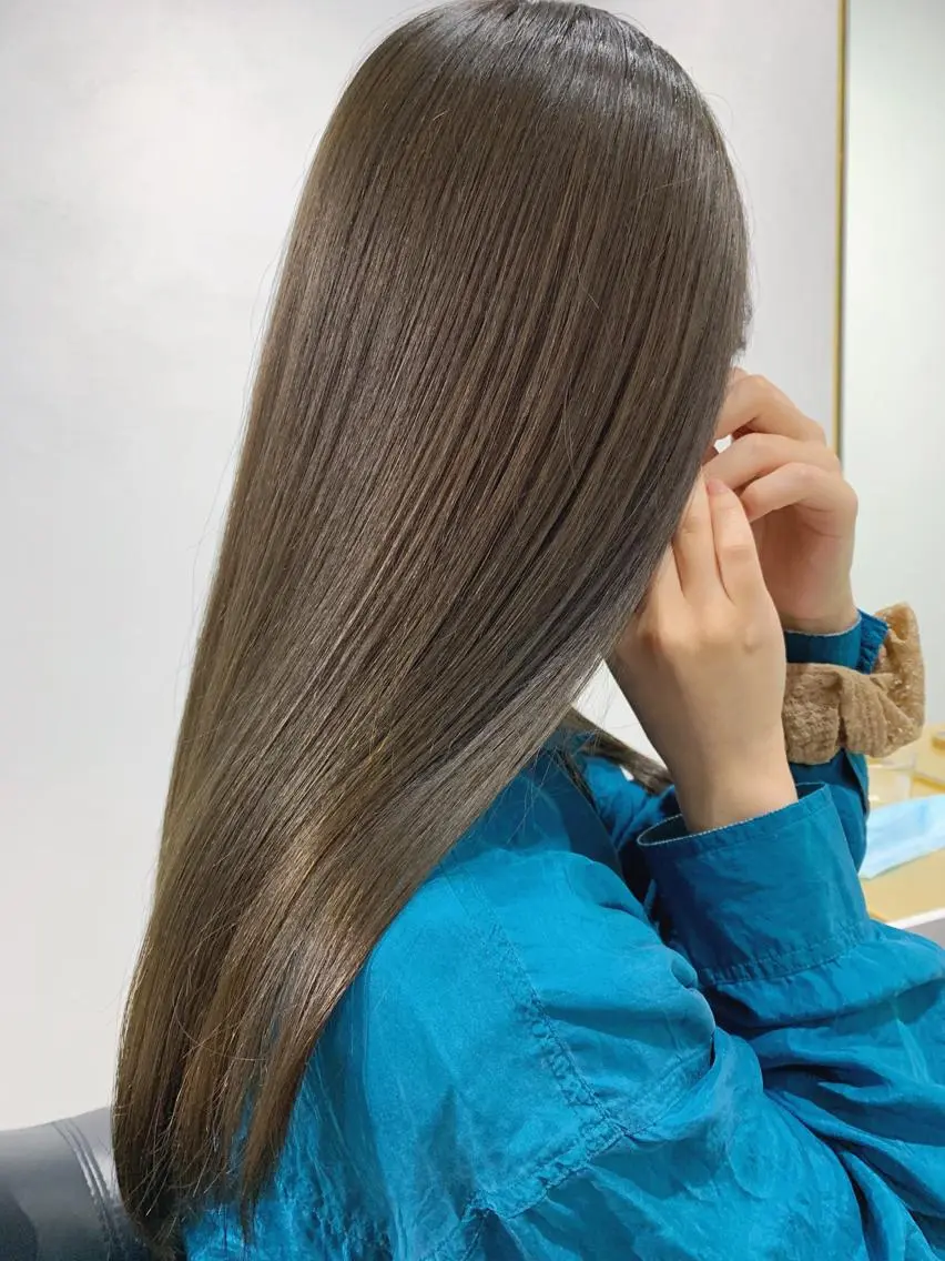 ロング カラー ヘアカラー ボブパーマコテ巻き風 パーマNo1深江秀平のヘアスタイル