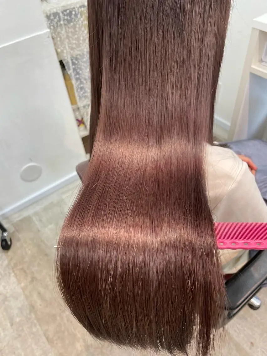 ロング カラー トリートメント 韓国ヘア🤍髪質改善 🇰🇷AKANEのヘアスタイル