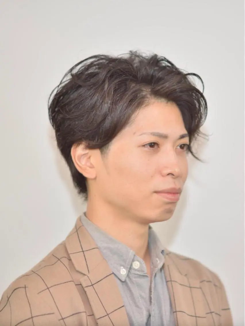 ショート パーマ メンズ メンズパーマ 💈神技メンズカット 大沢カズキ✂︎のヘアスタイル