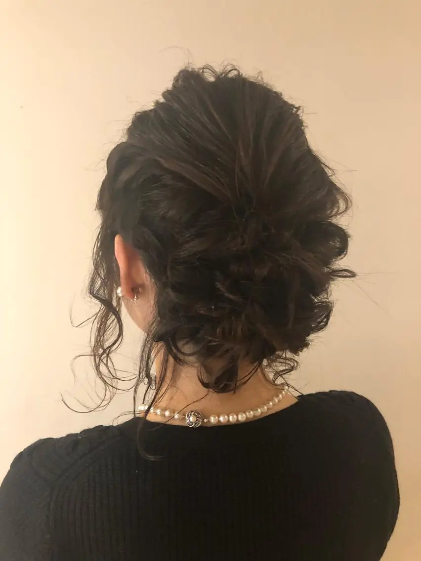 セミロング ヘアアレンジ レイヤーカット✂️ 横浜No1♡下鳥翔子のヘアスタイル
