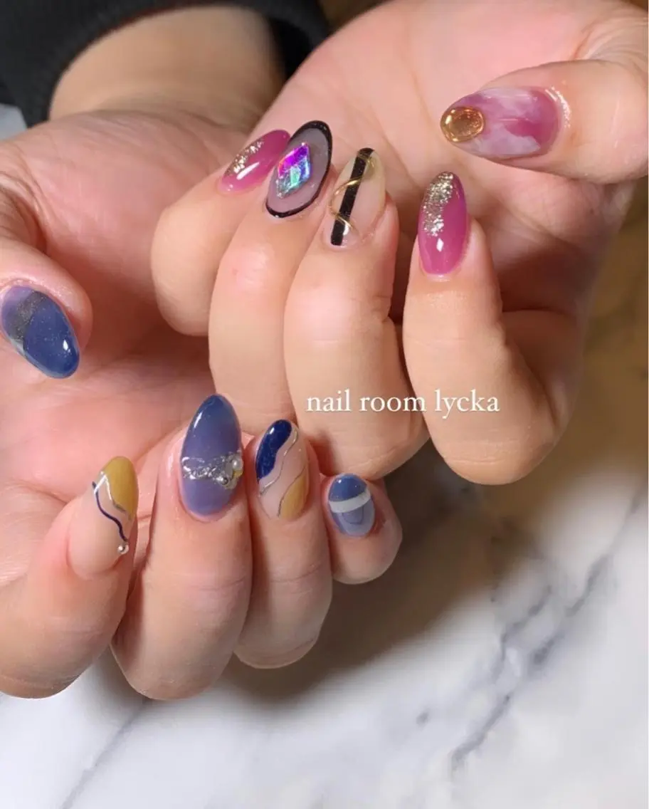 ネイル ネイルルームリッカ 𝐦𝐚𝐲𝐮のネイルデザイン
