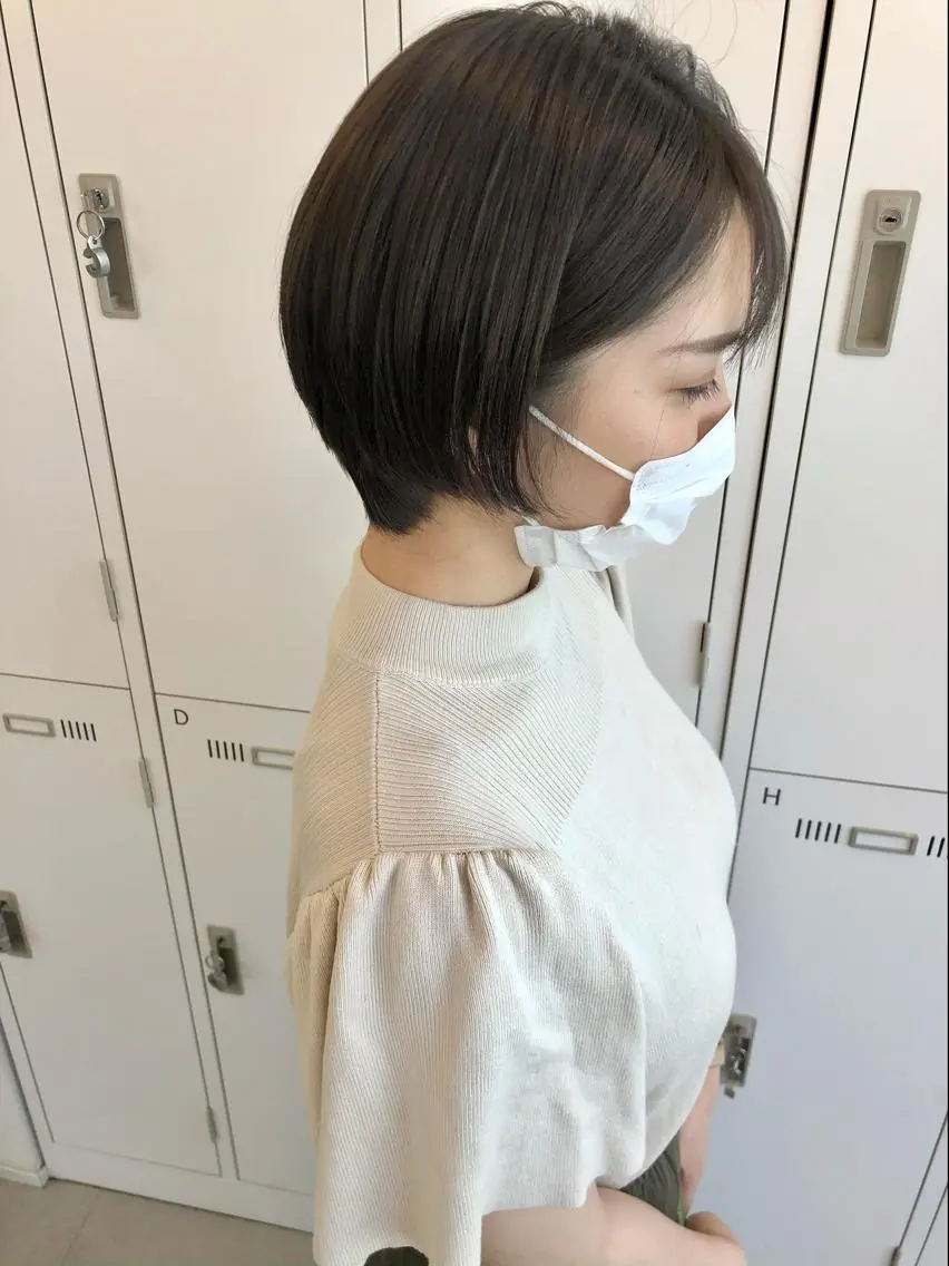 ショート ショートボブ 丸みショート ボブ ショートヘア Saori / ボブ /顔周り/カラー🎀のヘアスタイル